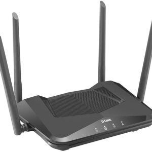 D-Link WiFi 6 Router AX1800 Mesh Voice Control Wireless Dual Band Gigabit Gaming Internet Network for Home (DIR-X1870-US) Black