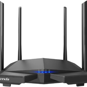 Tenda AC1200 Dual Band WiFi Router, High Speed Wireless Internet Router with Smart App, MU-MIMO for Home (AC6),Black