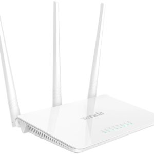 Tenda N300 Wireless Wi-Fi Router with High Power 5dBi Antennas (F3), White