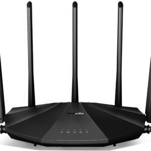 Tenda AC23 Smart WiFi Router - Dual Band Gigabit Wireless (up to 2033 Mbps) Internet Router for Home, 4X4 MU-MIMO Technology, Up to 1400 sq ft Coverage Parental Control Compatible with Alexa (AC2100)