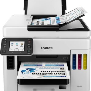 Canon MAXIFY GX7020, Wireless MegaTank All-in-One Supertank Printer, [Print, Copy, Scan, Fax ], White