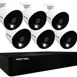 Night Owl CCTV Video Home Security Camera System with 6 Wired 1080p HD Indoor/Outdoor Cameras with Night Vision (Expandable up to a Total of 16 Wired Cameras) and 1TB Hard Drive