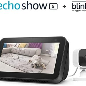 Echo Show 5 (2nd Gen, 2021 release) - Charcoal bundle with Blink Mini