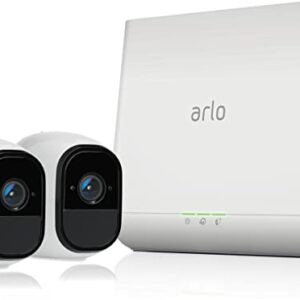 Arlo Pro - Wireless Home Security Camera System with Siren | Rechargeable, Night vision, Indoor/Outdoor, HD Video, 2-Way Audio, Wall Mount | Cloud Storage Included | 2 camera kit (VMS4230)