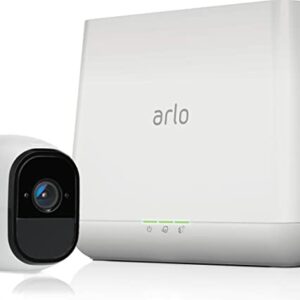 Arlo Pro - Wireless Home Security Camera System with Siren | Rechargeable, Night vision, Indoor/Outdoor, HD Video, 2-Way Audio, Wall Mount | Cloud Storage Included | 1 camera kit (VMS4130)