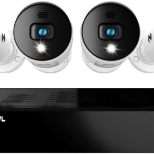 8 Channel 1080p Bluetooth DVR with 1TB Hard Drive and 4 Wired 1080p Spotlight Cameras