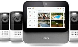 Lorex Smart Home Security Center with 2K Battery Operated Cameras and Range Extender