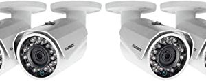 1080p HD weatherproof night vision security cameras 4 pack