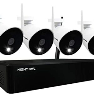 Night Owl 1080p Wi-Fi Smart Security System with 4 AC Powered 1080p HD Wi-Fi IP Indoor/Outdoor Cameras with Night Vision and 1TB Hard Drive (Expandable up to a Total of 10 Wi-Fi Devices)