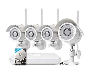 Zmodo 720p Wireless Security System &500GB Hard Drive 4 Pack