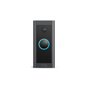 Ring Video Doorbell Wired – Convenient, essential features in a compact design, pair with Ring Chime to hear audio alerts in your home (existing doorbell wiring required)
