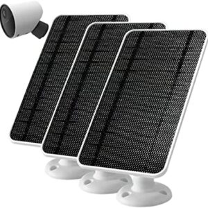 JJMASEE Solar Panel Compatible with SimpliSafe Wireless Outdoor Security Camera,Weatherproof Continuous Power Supply for SimpliSafe Outdoor Camera,with 13 FT Cable and Adjustable Wall Mount (3 Pack)