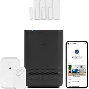 ADT 8 Piece Wireless Home Security System - DIY Installation - Optional Professional Monitoring - No Contract - Compatible with Google Assistant & Alexa - Graphite