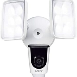Lorex 1080p Wi-Fi Floodlight Camera, Outdoor Security Camera with PIR Motion Detector, Weather Resistant with IR Night Vision, 32GB microSD, 137° View, 4,000 Lumens