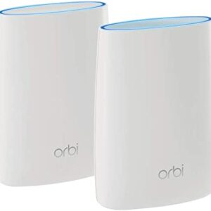 NETGEAR Orbi Tri-band Whole Home Mesh WiFi System with 3Gbps Speed (RBK50) – Router & Extender Replacement Covers Up to 5,000 sq. ft., 2-Pack Includes 1 Router & 1 Satellite White