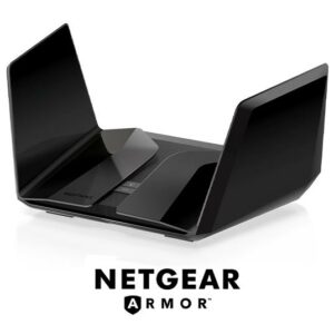 Nighthawk® Tri-Band WiFi 6E Router (up to 10.8Gbps) with new 6GHz band & NETGEAR Armor™