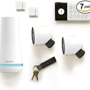 SimpliSafe 7 Piece Wireless Outdoor Camera Home Security System - Optional 24/7 Professional Monitoring - No Contract - Compatible with Alexa and Google Assistant