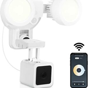 Wasserstein 3-in-1 Wired Smart Floodlight, Charger and Mount Compatible with Wyze Cam V3, 2000 lumens - with Motion Sensor and Timer Control (Wyze Camera NOT Included)