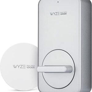 Wyze Lock WiFi & Bluetooth Enabled Smart Door Lock, Wireless & Keyless Entry, works with Amazon Alexa & Google Assistant, Fits on Most Deadbolts, Includes Wyze Gateway - A Certified for Humans Device