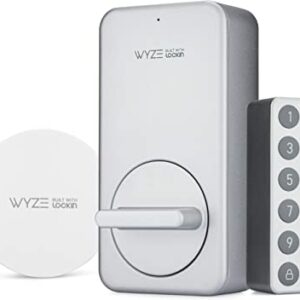 Wyze Lock WiFi & Bluetooth Enabled Smart Door Lock, Wireless & Keyless Door Entry, Compatible with Amazon Alexa, Fits on Most Deadbolts, Includes Wyze Gateway and Wyze Keypad