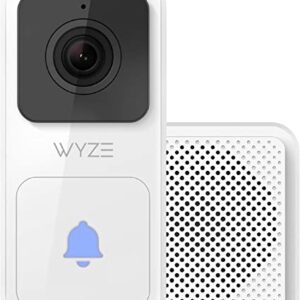 Wyze Video Doorbell (Chime Included), 1080p HD Video, 3:4 Aspect Ratio: 3:4 Head-to-Toe View, 2-Way Audio, Night Vision, Hardwired with Wyze Cam Plus 3 Month Subscription